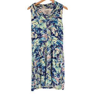 Charlie Paige NWT Womens sz Small Sleeveless Sheath Dress MSRP $79.95 Blue Green